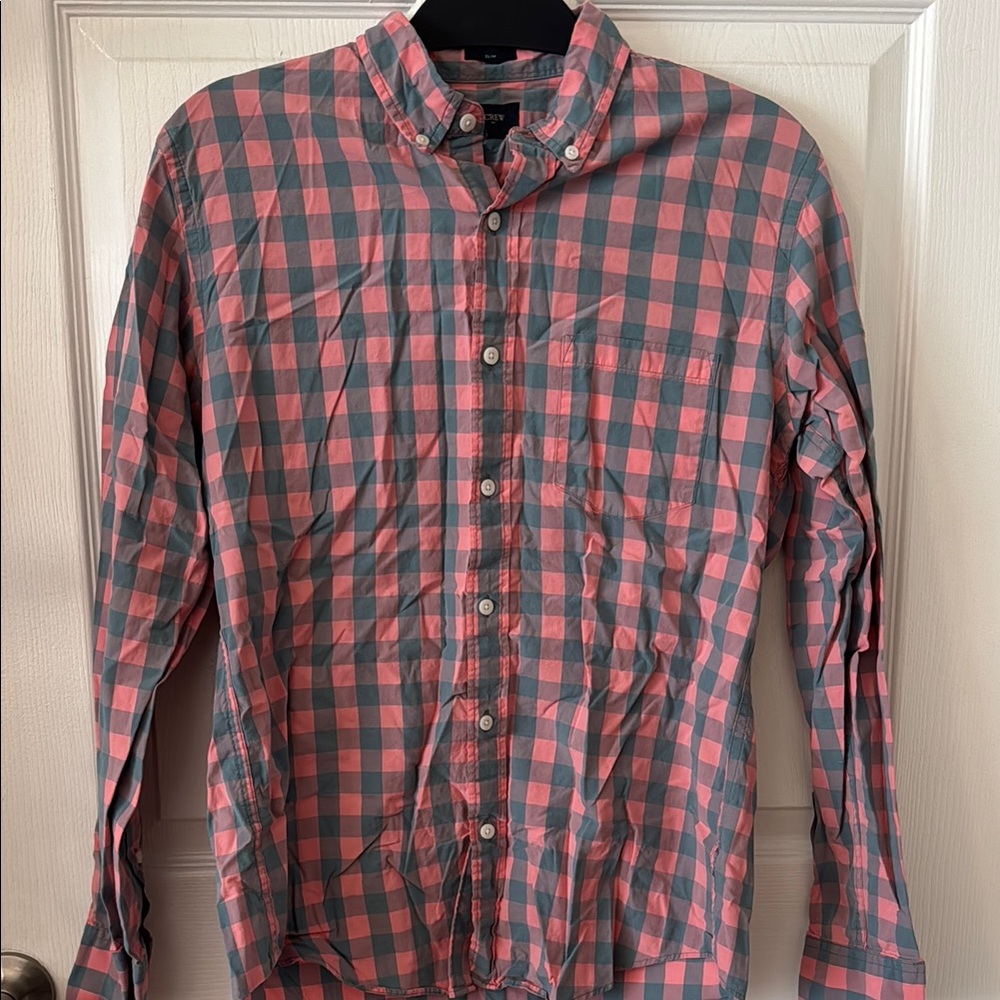 J Crew checkered slim shirt